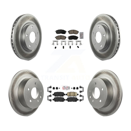 Front Rear Ceramic Pads And Coated Disc Brake Rotors Kit For Nissan Sentra KGA-105186