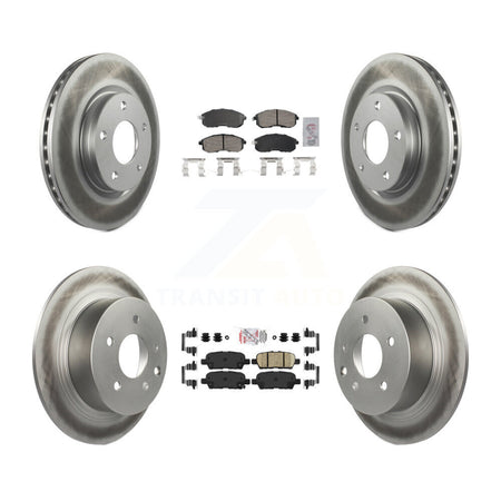 Front Rear Ceramic Pads And Coated Disc Brake Rotors Kit For Nissan Sentra KGA-105187