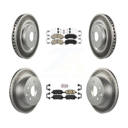 Front Rear Ceramic Pads And Coated Disc Brake Rotors Kit For Nissan Rogue KGA-105188