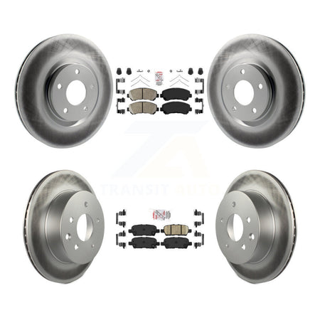 Front Rear Ceramic Pad And Coated Disc Brake Rotor Kit For 2014-2017 Nissan Juke Nismo RS KGA-105192