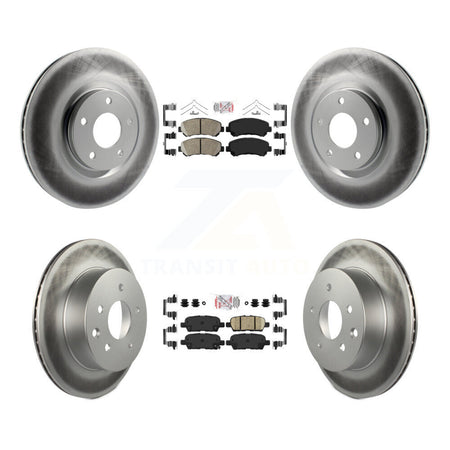 Front Rear Ceramic Pad And Coated Disc Brake Rotor Kit For 2014-2017 Nissan Juke Nismo RS KGA-105195