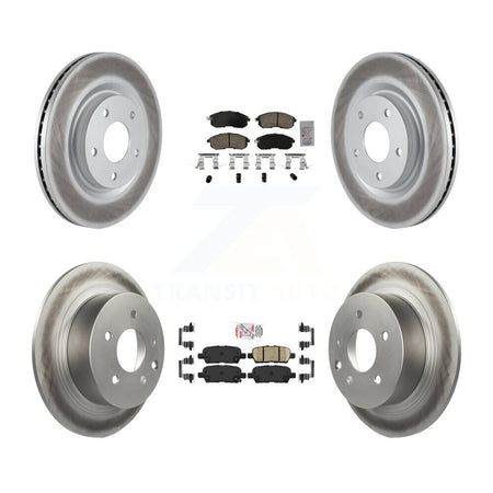 Front Rear Ceramic Pad Coat Disc Brake Rotor Kit For 2017-2019 Nissan Sentra Turbocharged KGA-105196