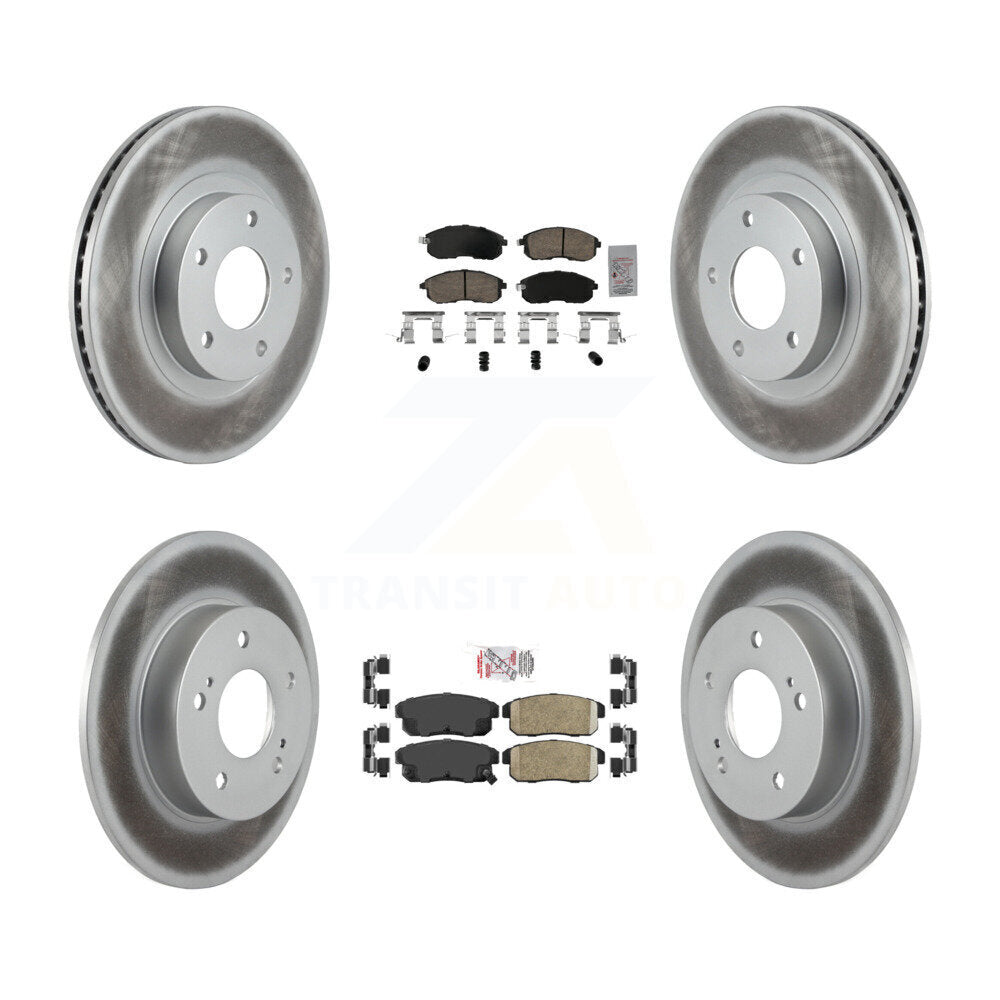 Front Rear Ceramic Pads And Coated Disc Brake Rotors Kit For 2002-2004 INFINITI I35 KGA-105202