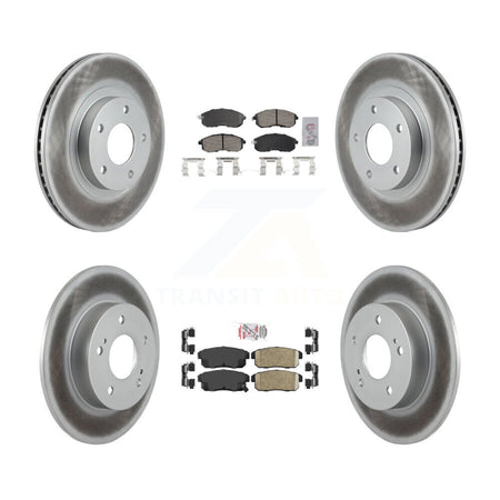Front Rear Ceramic Pads And Coated Disc Brake Rotors Kit For 2002-2004 INFINITI I35 KGA-105203