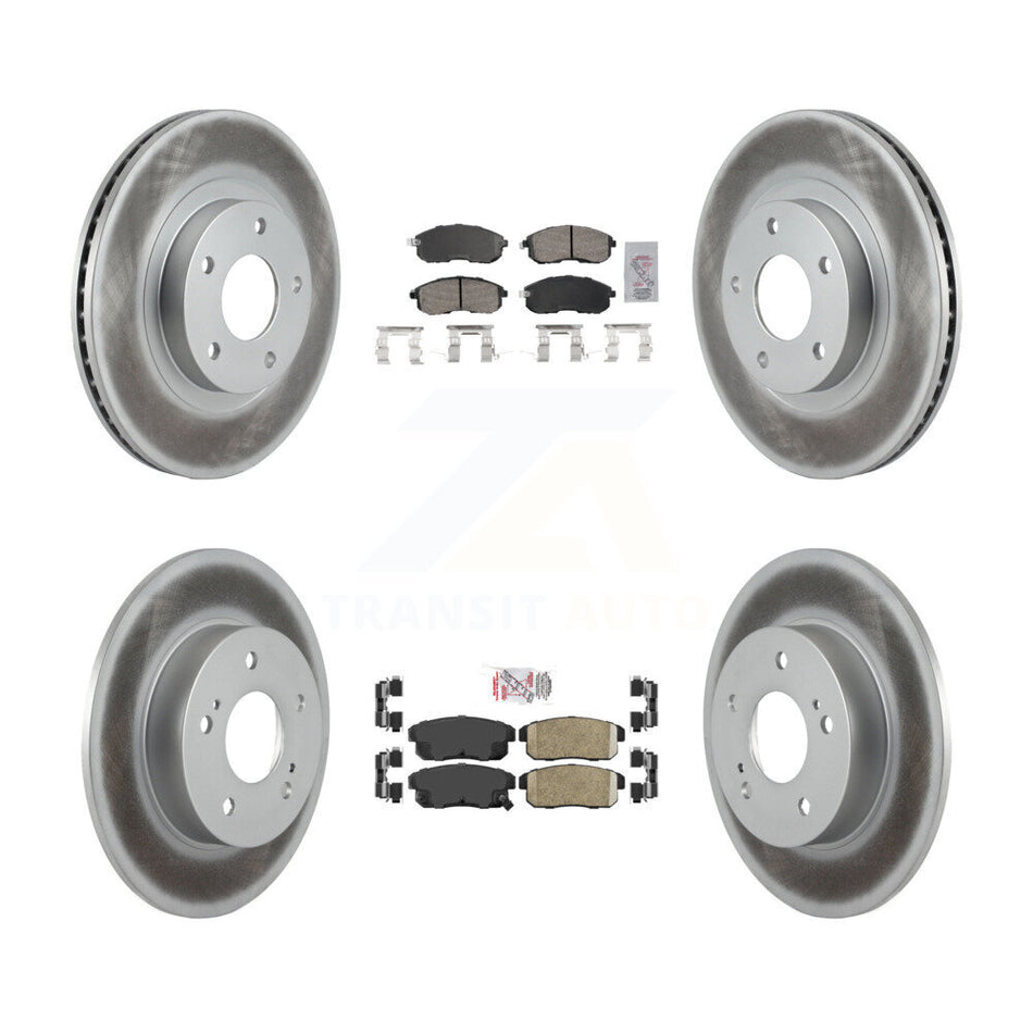 Front Rear Ceramic Pads And Coated Disc Brake Rotors Kit For 2002-2004 INFINITI I35 KGA-105203