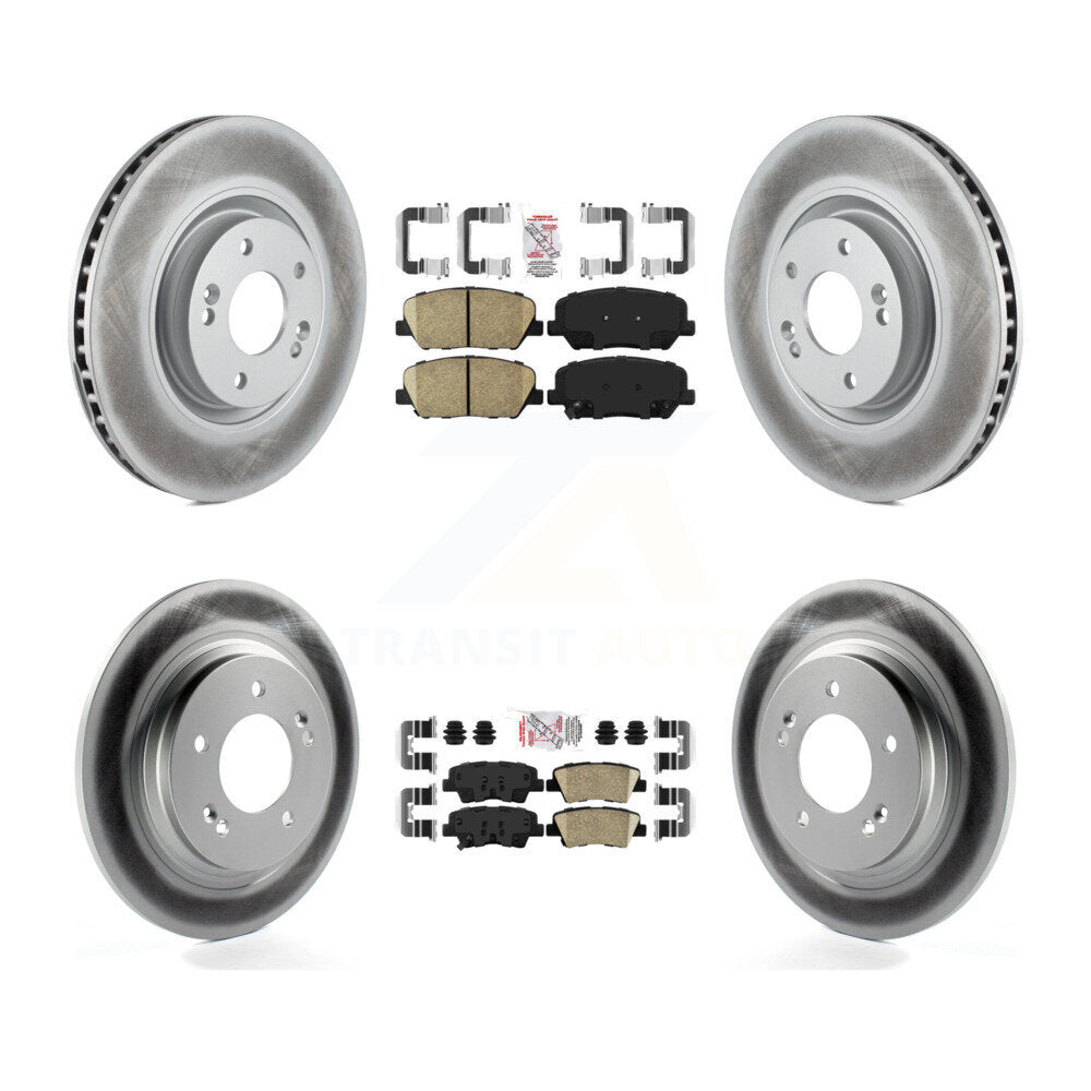 Front Rear Ceramic Pad Coated Brake Rotors Kit For Kia Optima With Electric Parking KGA-105217