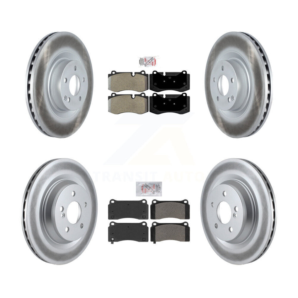 Front Rear Semi-Metallic Pad Coat Disc Brake Rotors Kit For 2011-2014 Mercedes-Benz CL550 KGA-105224