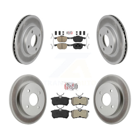 Front Ceramic Rear Semi-Metallic Pad Coat Brake Rotor Kit For 04 Ford Focus From 05 KGA-105228