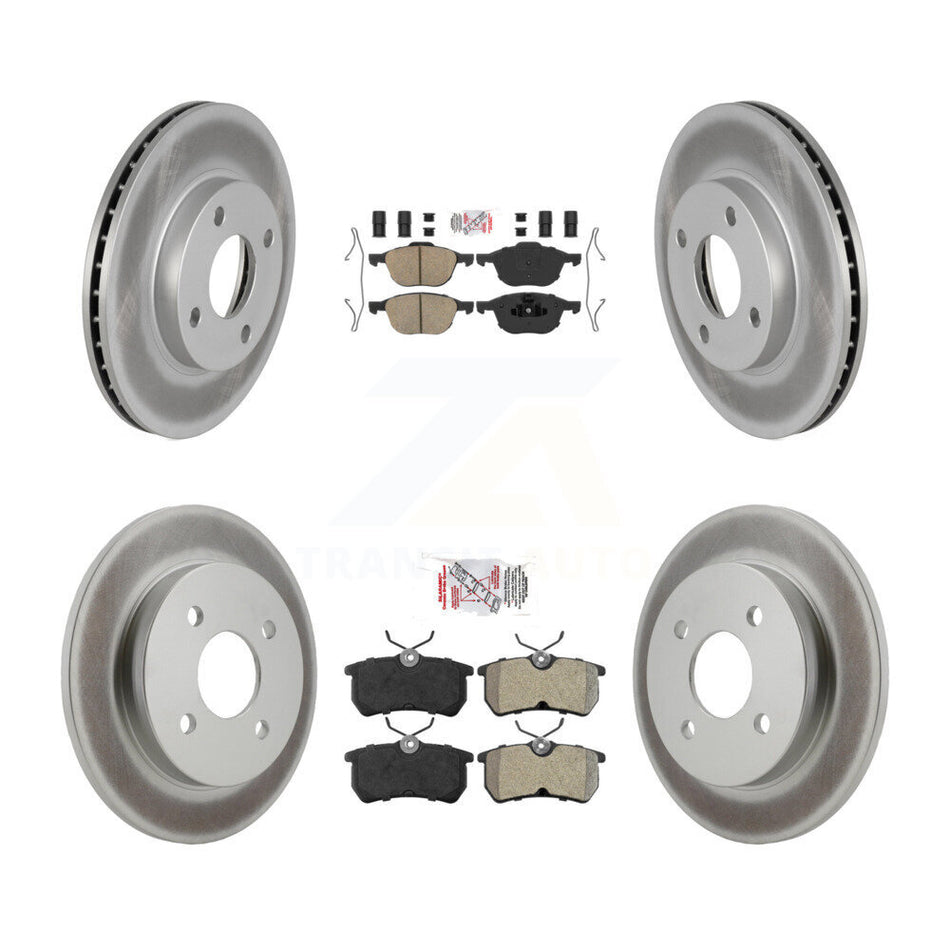 Front Ceramic Rear Semi-Metallic Pad Coat Brake Rotor Kit For 04 Ford Focus From 05 KGA-105228
