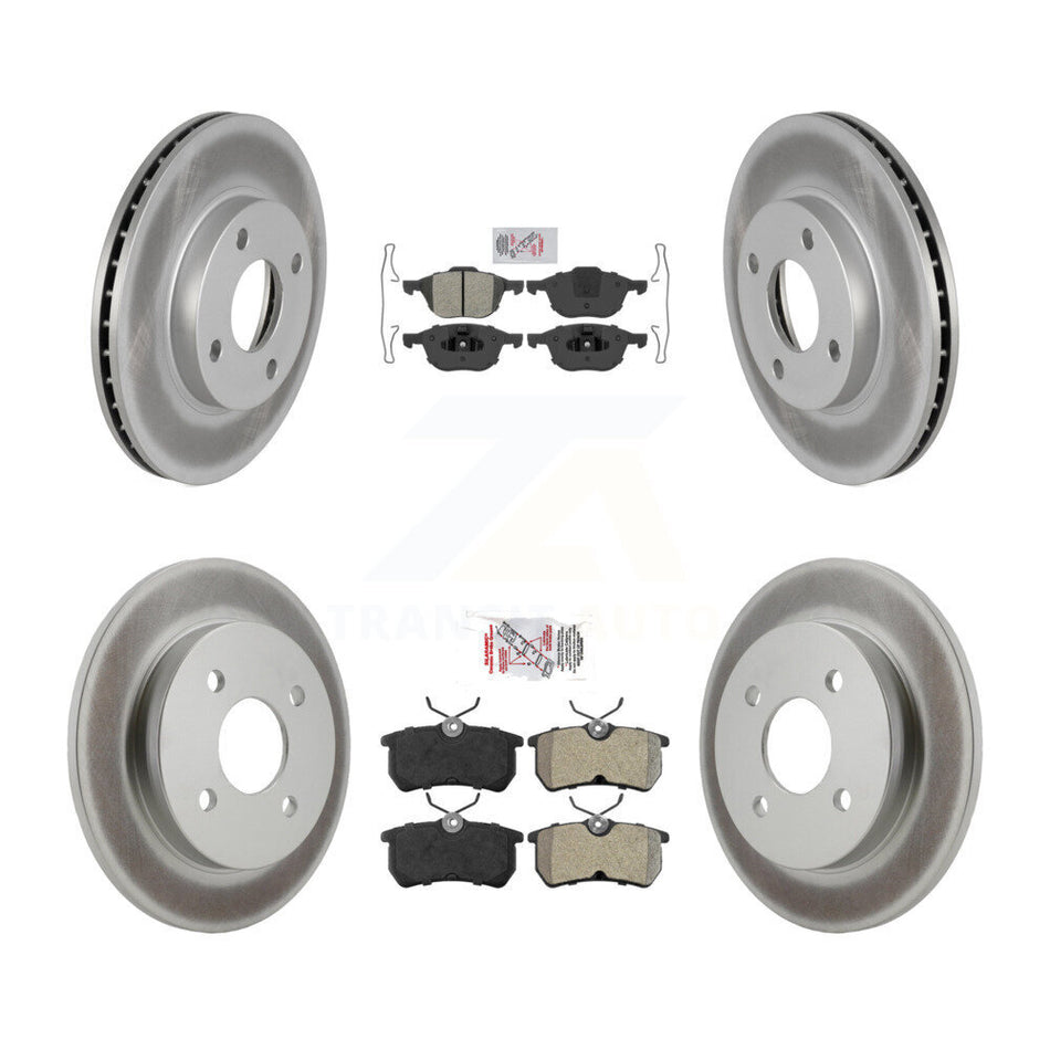 Front Rear Semi-Metallic Pad Coat Disc Brake Rotors Kit For 2004 Ford Focus From 04 05 KGA-105230
