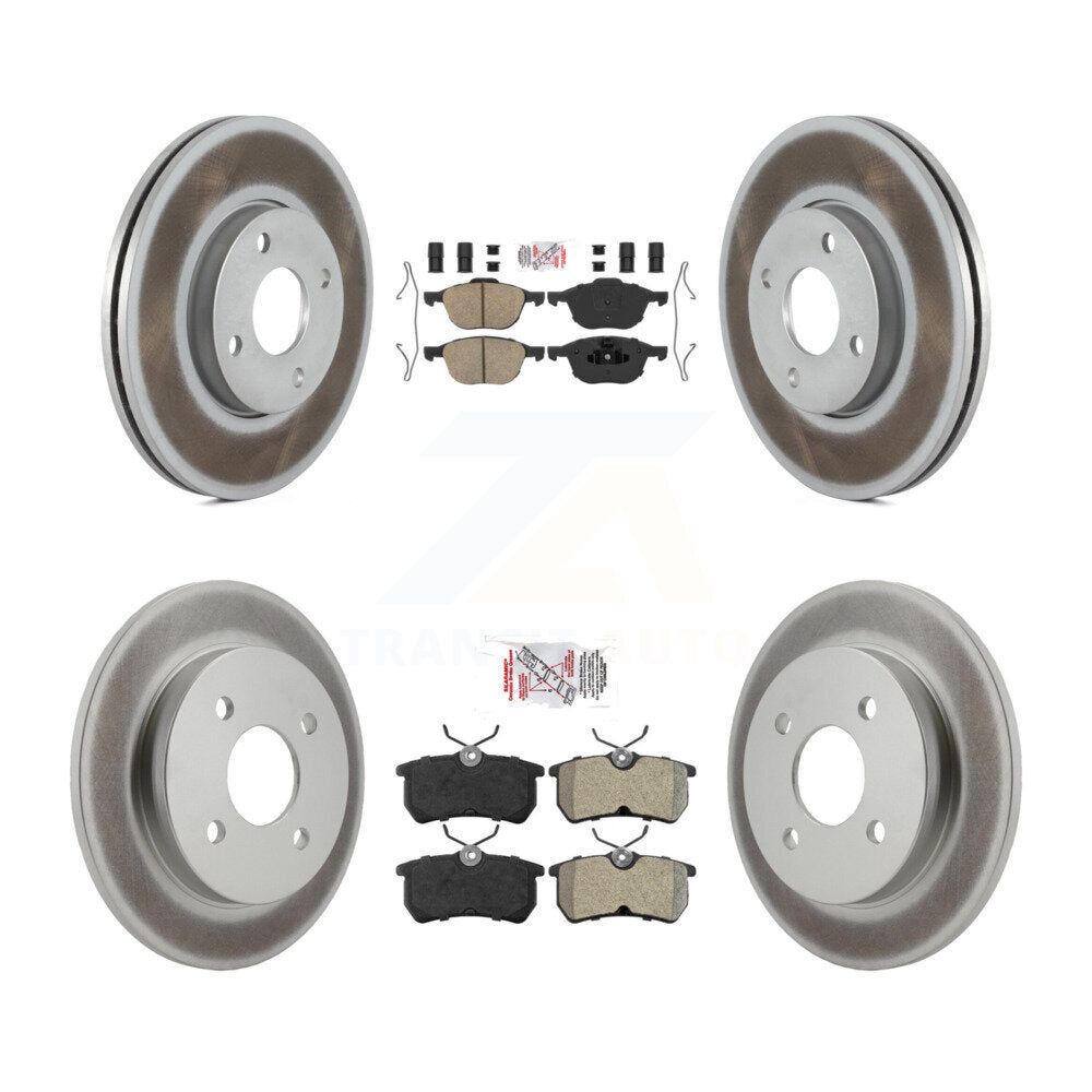 Front Ceramic Rear Semi-Metallic Pad Coat Brake Rotor Kit For Ford Focus Disc rear brakes KGA-105231