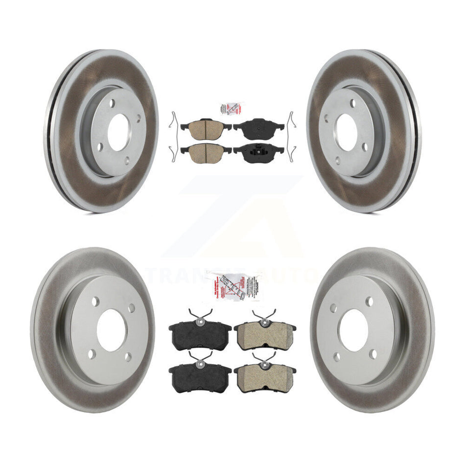 Front Ceramic Rear Semi-Metallic Pad Coat Brake Rotor Kit For Ford Focus Disc rear brakes KGA-105232
