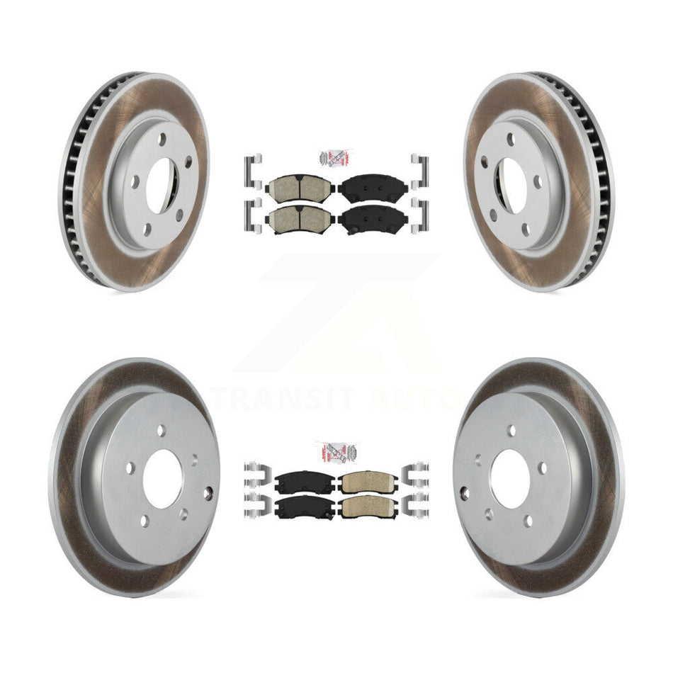 Front Rear Ceramic Pad Coat Brake Rotor Kit For Pontiac Montana FWD with Disc rear brakes KGA-105233