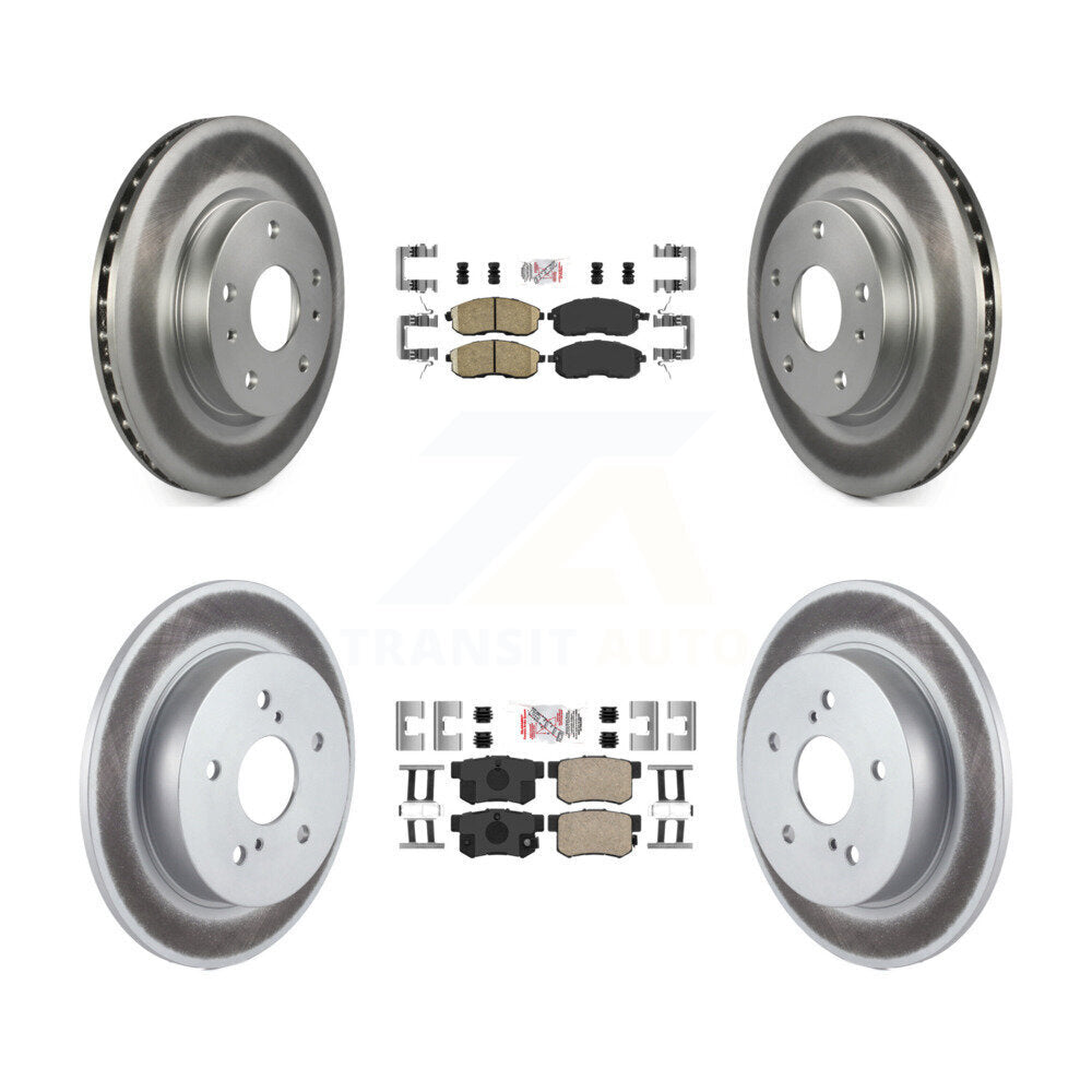 Front Rear Ceramic Pads And Coated Disc Brake Rotors Kit For Suzuki SX4 Crossover KGA-105240