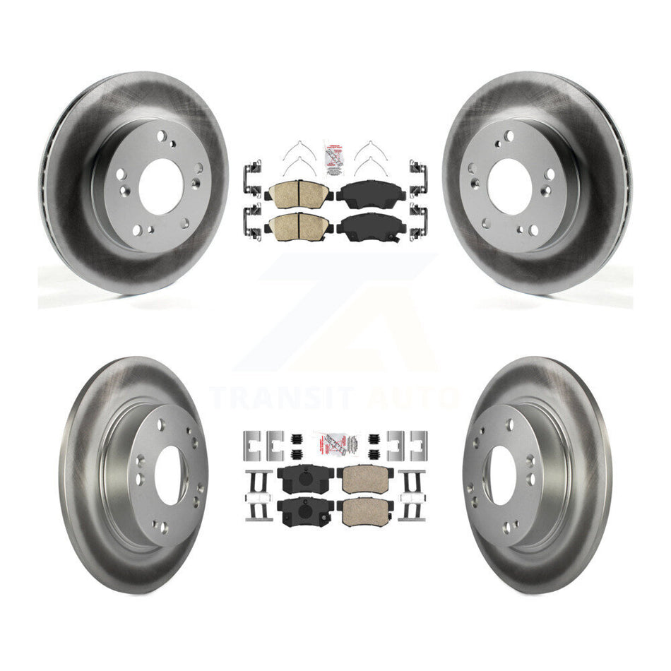 Front Rear Ceramic Pads And Coated Disc Brake Rotors Kit For 2013-2015 Acura ILX 1.5L KGA-105242