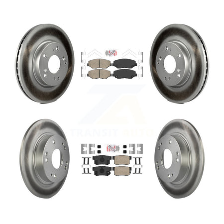 Front Rear Ceramic Pads And Coated Disc Brake Rotors Kit For 2013 Acura ILX 2.0L KGA-105243