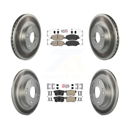 Front Rear Ceramic Pads And Coated Disc Brake Rotors Kit For 2014-2015 Acura ILX 2.0L KGA-105247