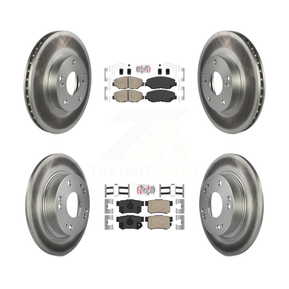 Front Rear Ceramic Pads And Coated Disc Brake Rotors Kit For 2014-2015 Acura ILX 2.0L KGA-105248