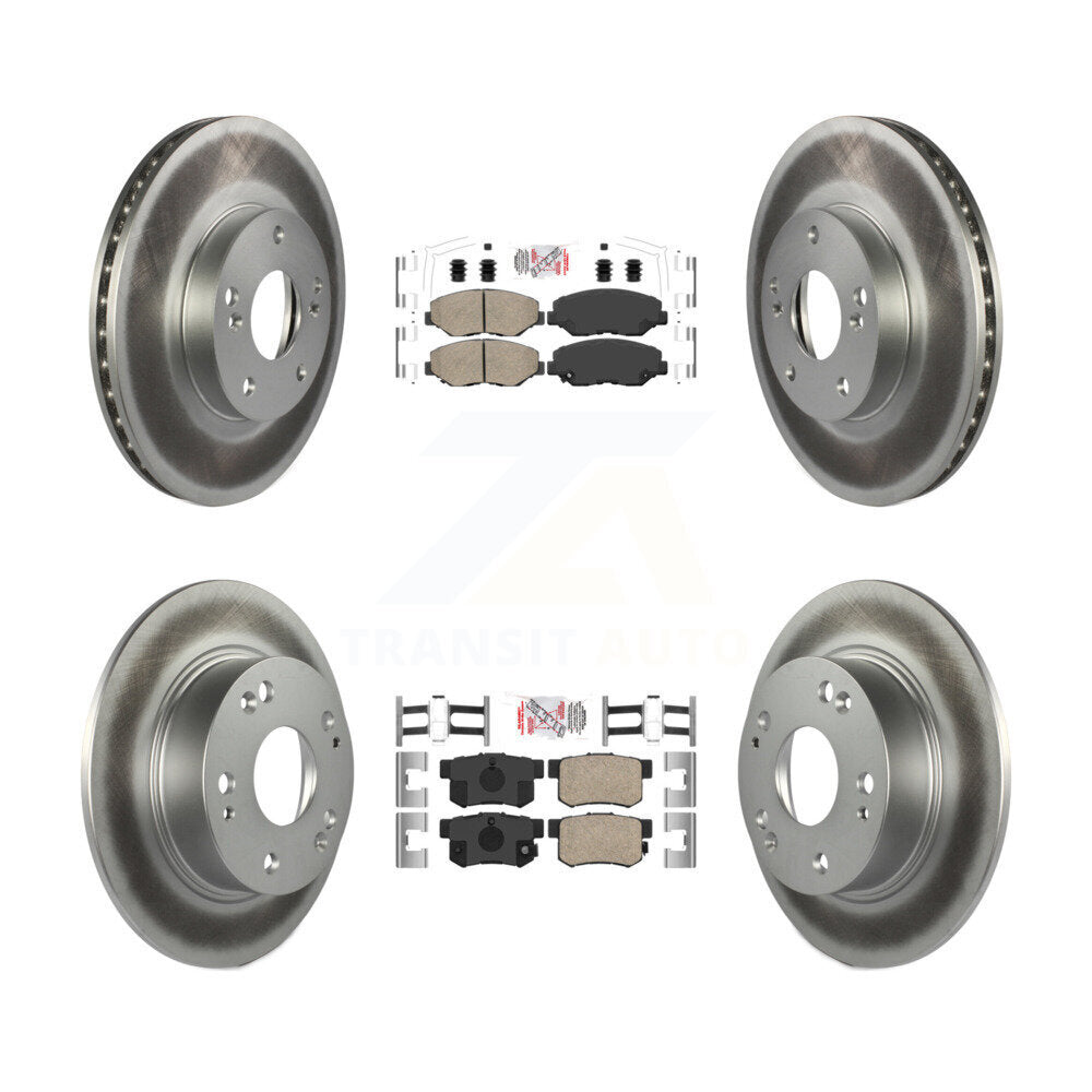 Front Rear Ceramic Pads And Coated Disc Brake Rotors Kit For Honda Accord KGA-105259