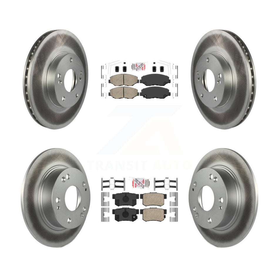 Front Rear Ceramic Pads And Coated Disc Brake Rotors Kit For Honda Accord KGA-105259