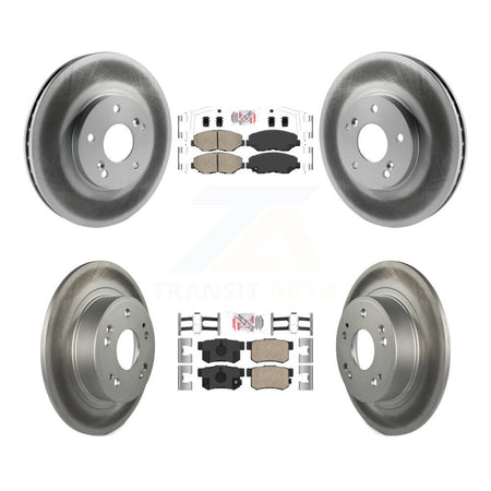 Front Rear Ceramic Pads And Coated Disc Brake Rotors Kit For Honda Accord KGA-105264