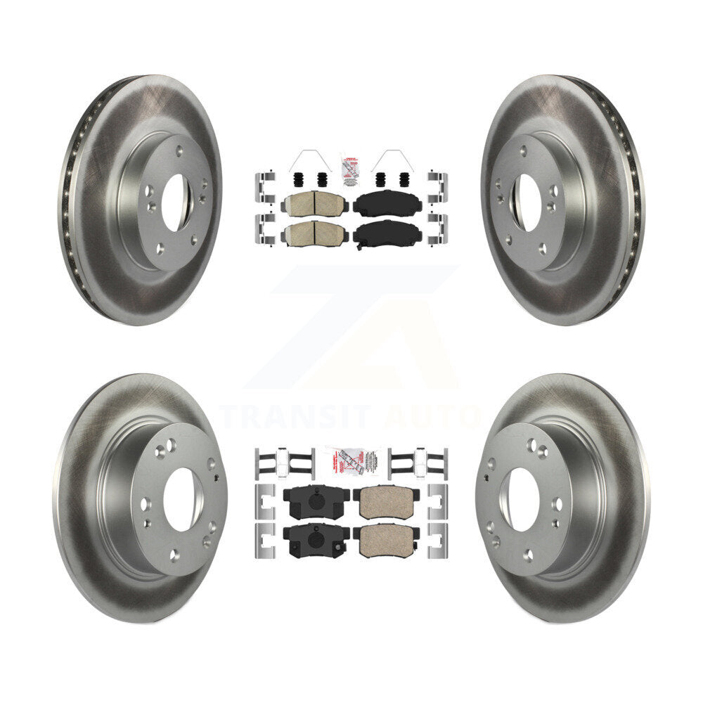 Front Rear Ceramic Pads And Coated Disc Brake Rotors Kit For Honda Accord KGA-105265