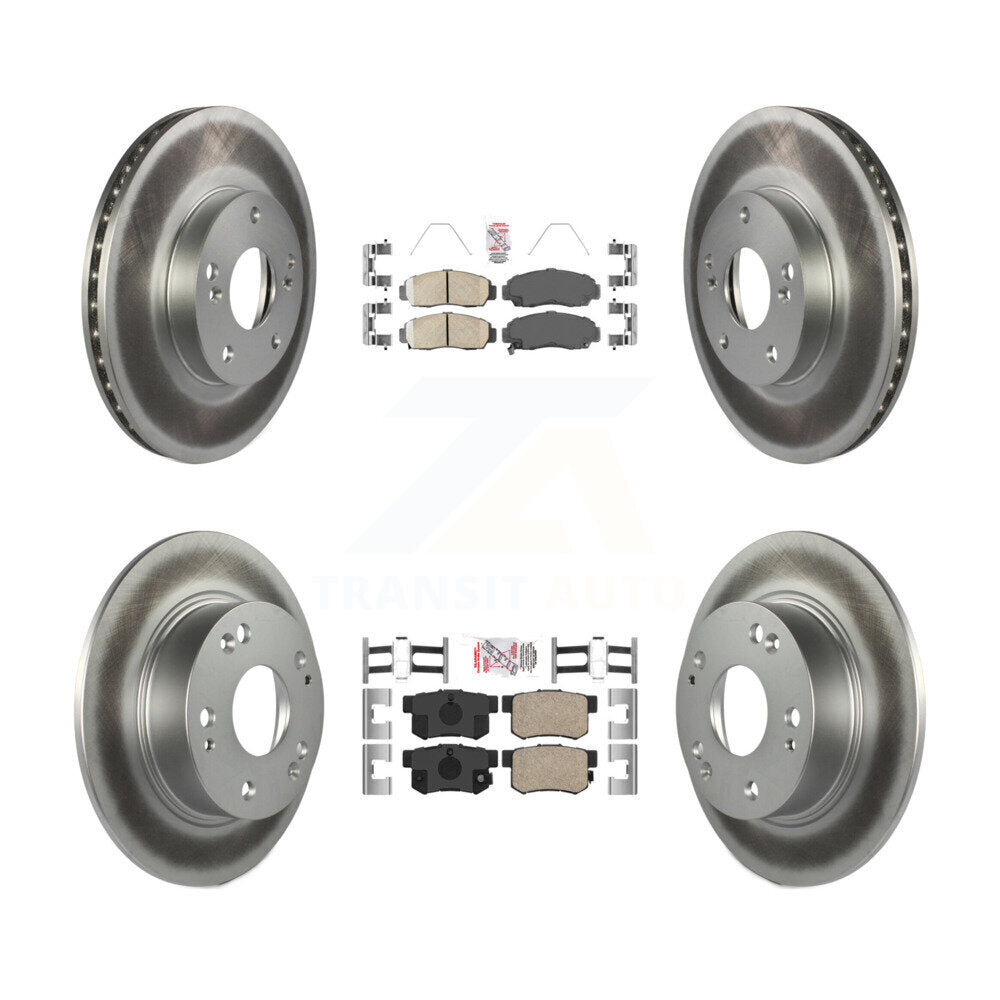 Front Rear Ceramic Pads And Coated Disc Brake Rotors Kit For Honda Accord KGA-105266