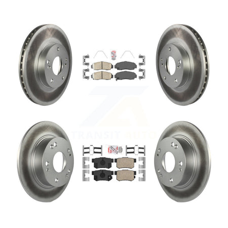 Front Rear Ceramic Pads And Coated Disc Brake Rotors Kit For Honda Accord KGA-105266