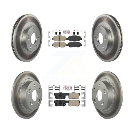 Front Rear Ceramic Pads And Coated Disc Brake Rotors Kit For Honda Accord KGA-105267