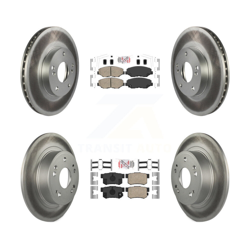 Front Rear Ceramic Pads And Coated Disc Brake Rotors Kit For Honda Accord KGA-105267