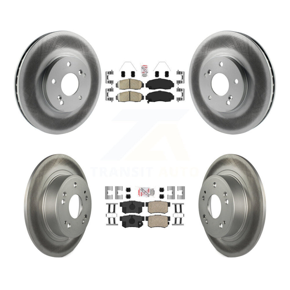 Front Rear Ceramic Pads And Coated Disc Brake Rotors Kit For Honda Accord KGA-105268