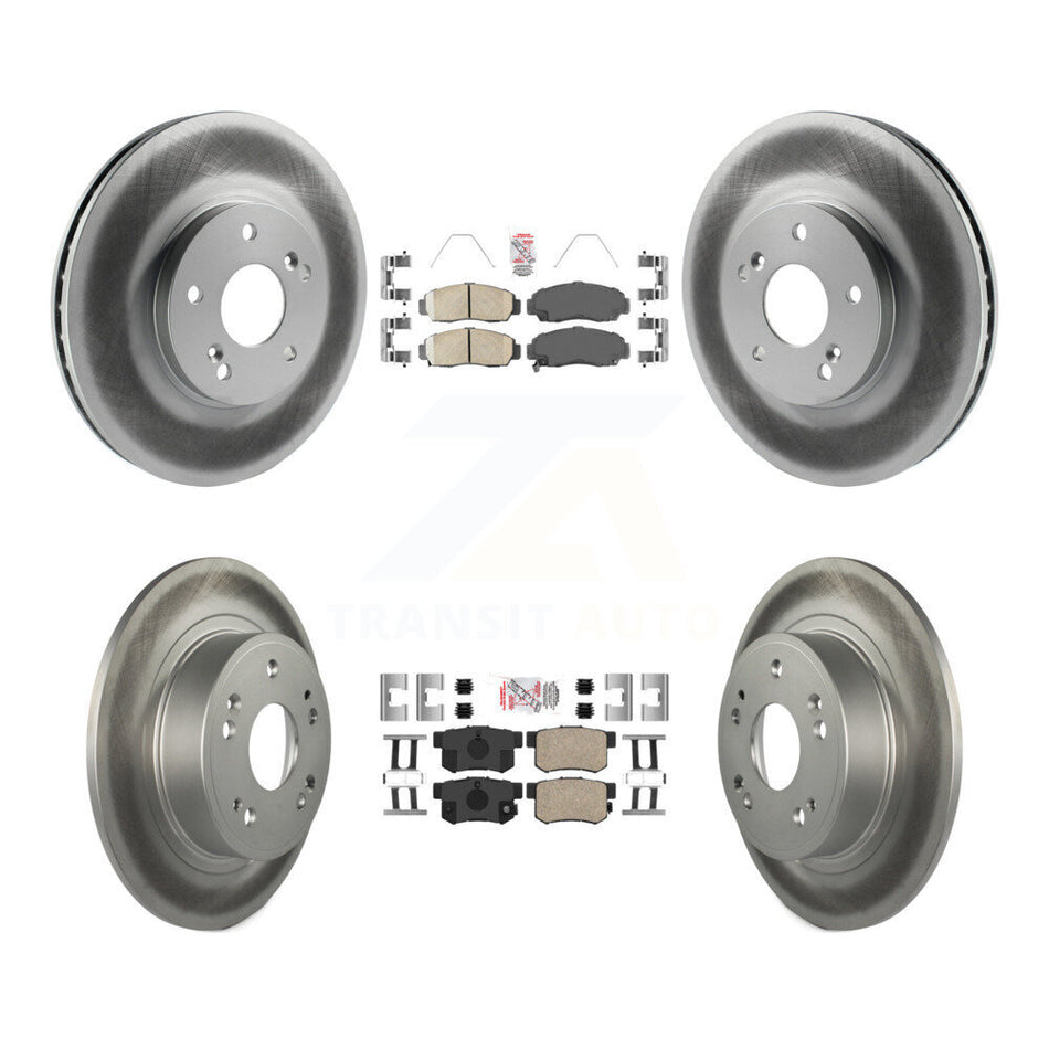 Front Rear Ceramic Pads And Coated Disc Brake Rotors Kit For Honda Accord KGA-105269