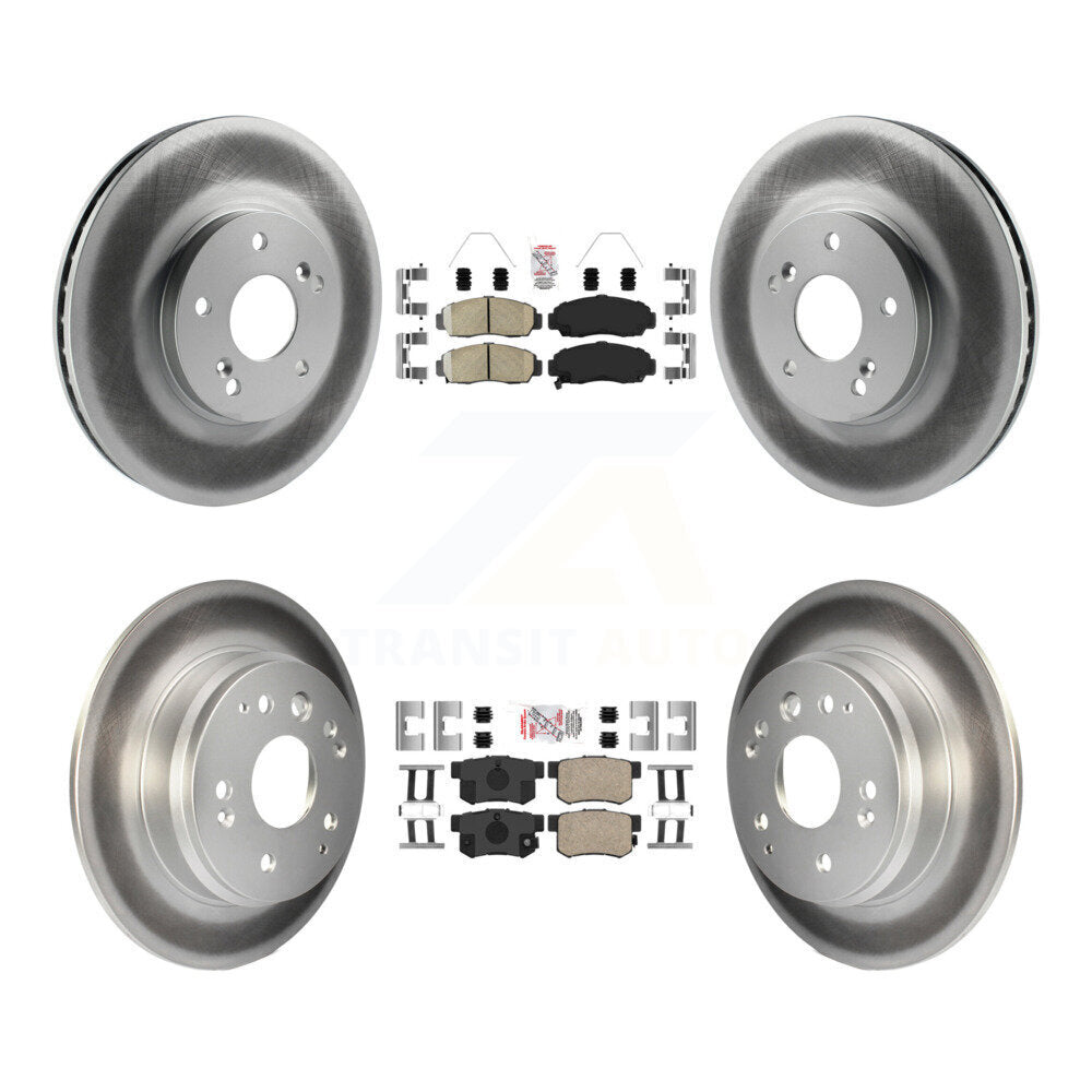 Front Rear Ceramic Pads And Coated Disc Brake Rotors Kit For Acura TL KGA-105276