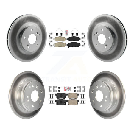 Front Rear Ceramic Pads And Coated Disc Brake Rotors Kit For Acura TL KGA-105276