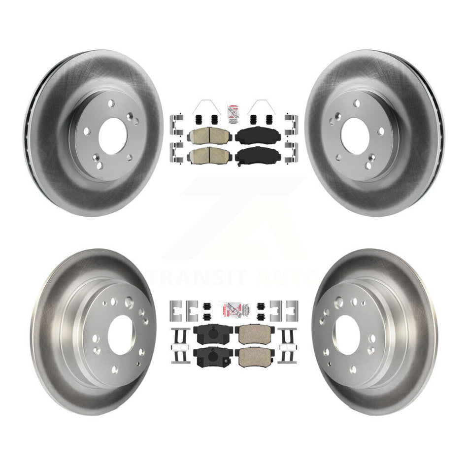 Front Rear Ceramic Pads And Coated Disc Brake Rotors Kit For Acura TL KGA-105276