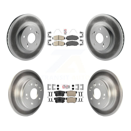 Front Rear Ceramic Pads And Coated Disc Brake Rotors Kit For Acura TL KGA-105277