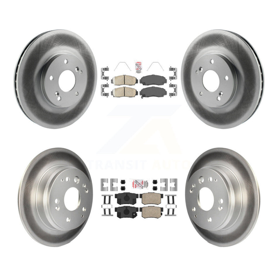 Front Rear Ceramic Pads And Coated Disc Brake Rotors Kit For Acura TL KGA-105277