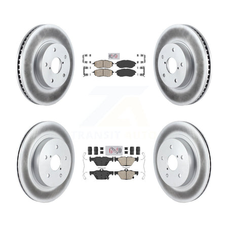 Front Rear Ceramic Pads And Coated Disc Brake Rotors Kit For 2015 Subaru Legacy 2.5L KGA-105281