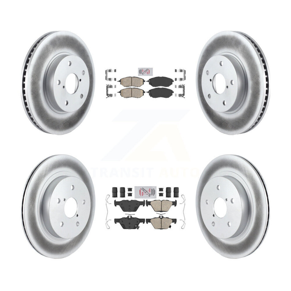 Front Rear Ceramic Pads And Coated Disc Brake Rotors Kit For 2015 Subaru Legacy 2.5L KGA-105281