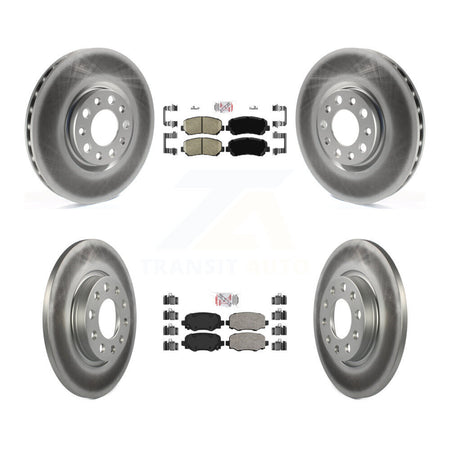 Front Rear Ceramic Pads And Coated Disc Brake Rotors Kit For Chrysler 200 KGA-105306