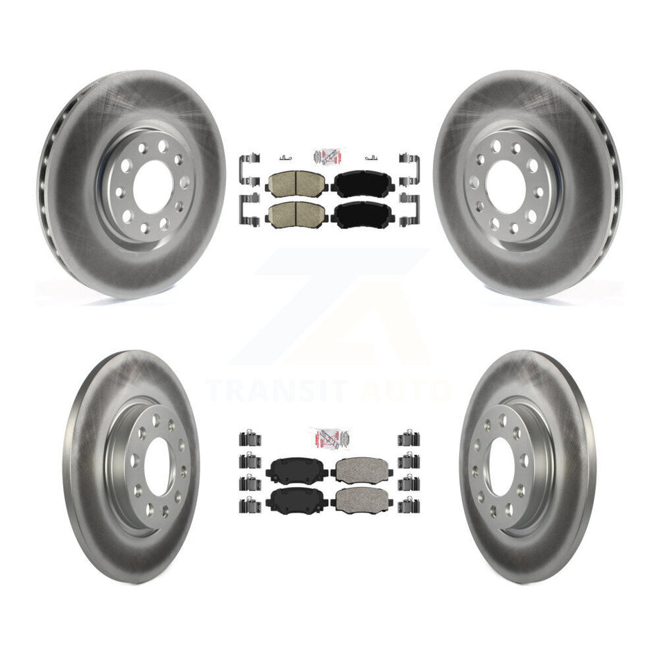 Front Rear Ceramic Pads And Coated Disc Brake Rotors Kit For Chrysler 200 KGA-105306