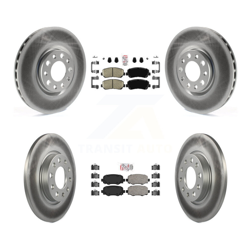 Front Rear Ceramic Pads And Coated Disc Brake Rotors Kit For Chrysler 200 KGA-105307