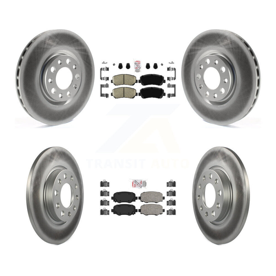 Front Rear Ceramic Pads And Coated Disc Brake Rotors Kit For Chrysler 200 KGA-105307