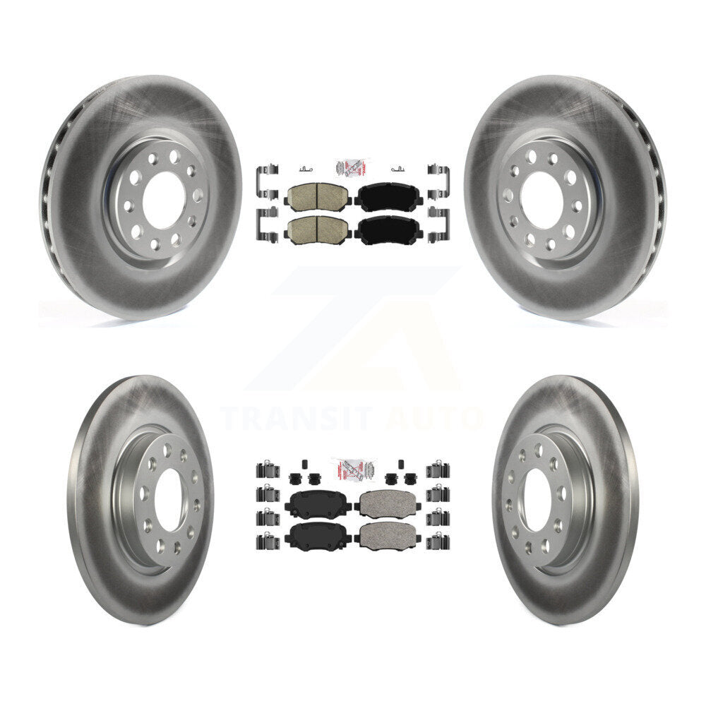 Front Rear Ceramic Pads And Coated Disc Brake Rotors Kit For Chrysler 200 KGA-105309