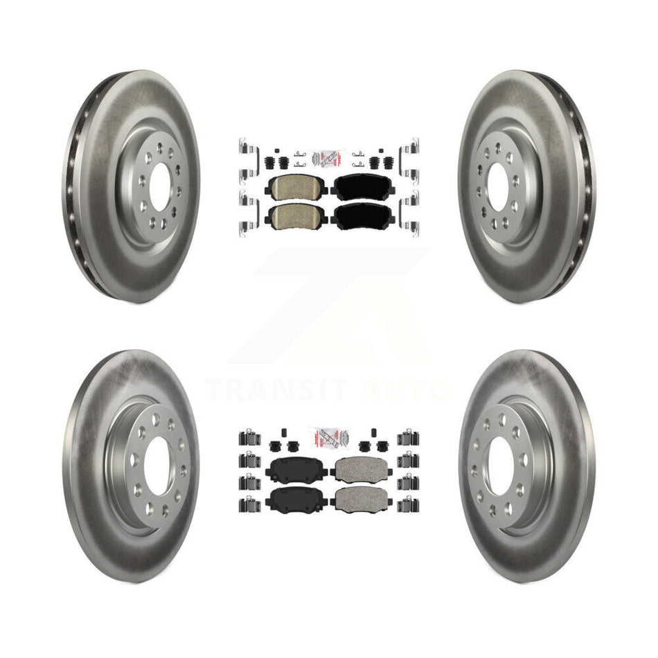 Front Rear Ceramic Pads And Coated Disc Brake Rotors Kit For Chrysler 200 KGA-105311