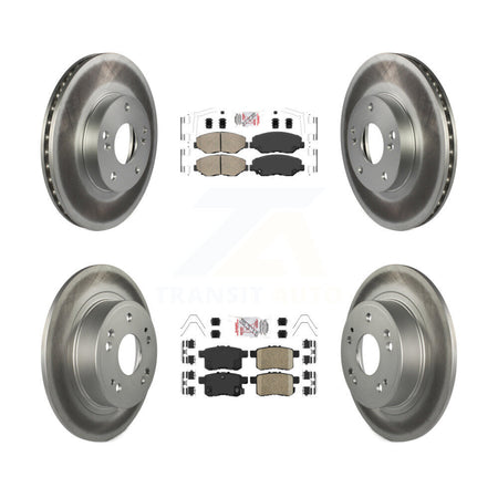 Front Rear Ceramic Pads And Coated Disc Brake Rotors Kit For Honda Accord KGA-105315