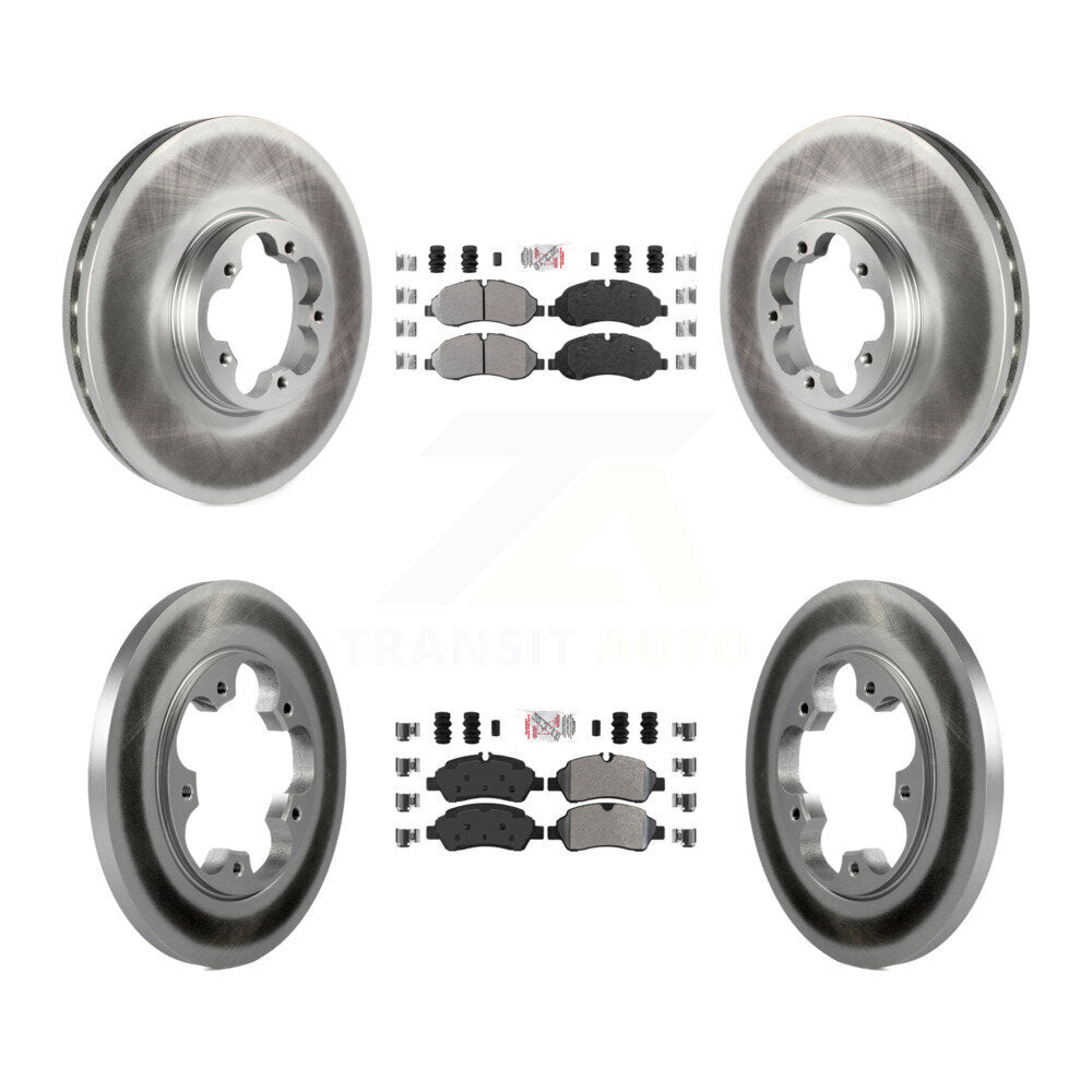 Front Rear Semi-Metallic Pad Coated Disc Brake Rotor Kit For Ford Transit-250 Transit-150 KGA-105316