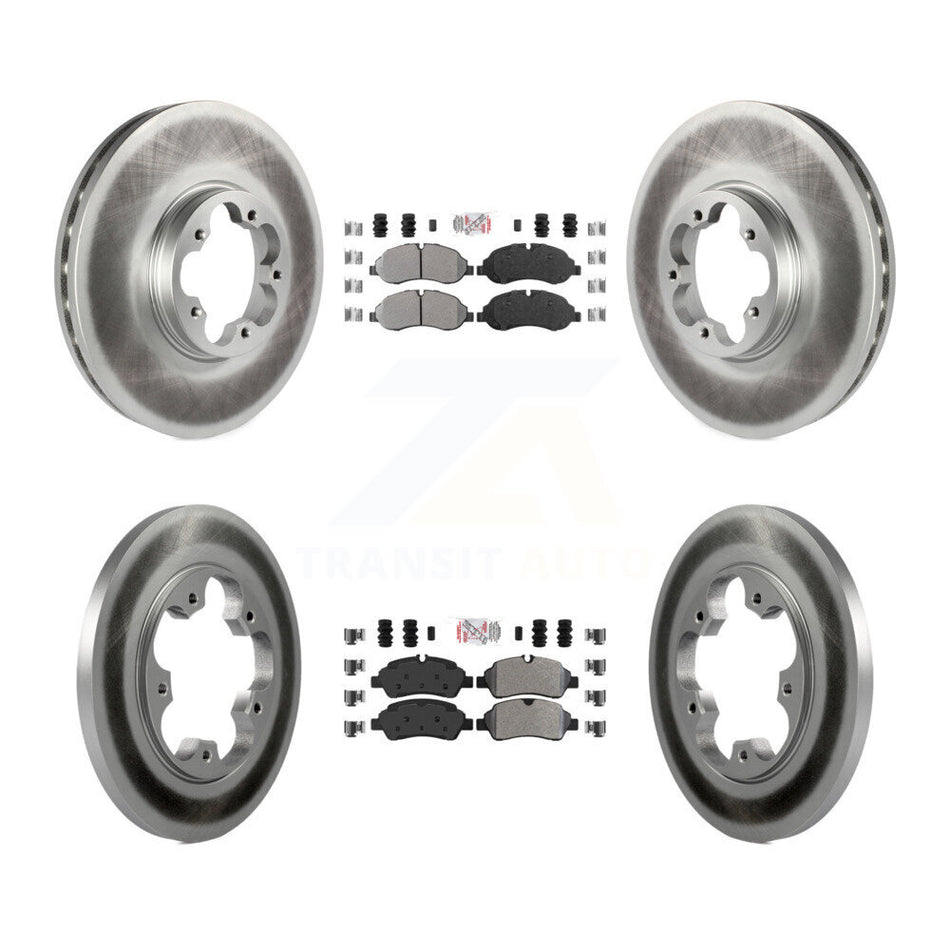 Front Rear Semi-Metallic Pad Coated Disc Brake Rotor Kit For Ford Transit-250 Transit-150 KGA-105316