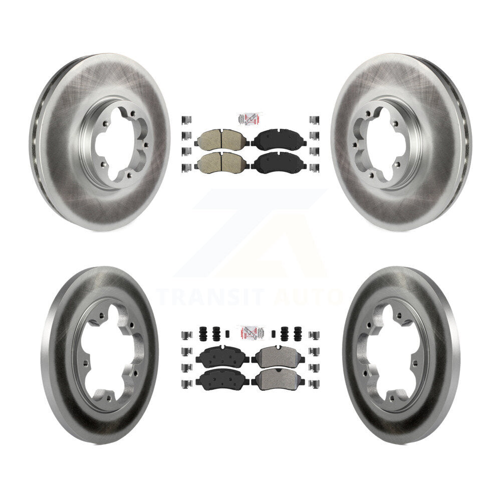 Front Rear Semi-Metallic Pad Coated Disc Brake Rotor Kit For Ford Transit-250 Transit-150 KGA-105317