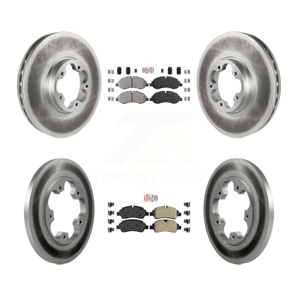 Front Rear Semi-Metallic Pad Coated Disc Brake Rotor Kit For Ford Transit-250 Transit-150 KGA-105318